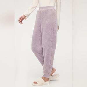 NEIWAI Sherpa Fleece Pajama Pants in Cloud Gray size S